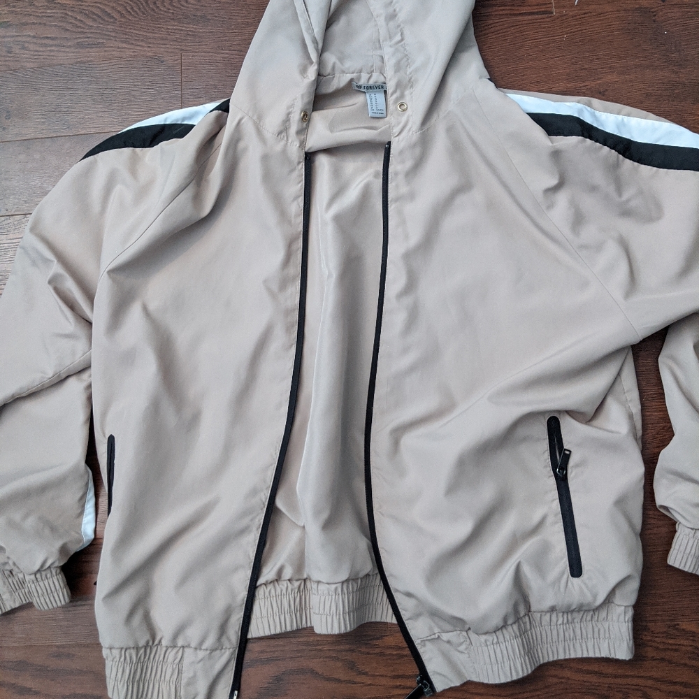 Beige Windbreaker jacket